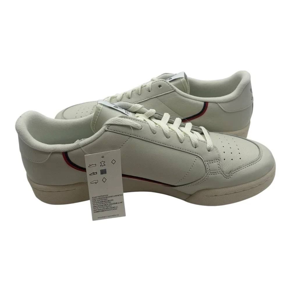 Adidas Continental 80 Shoes Mens‎ 6 Womens 7 Off White/Scarlet Sneakers B41680